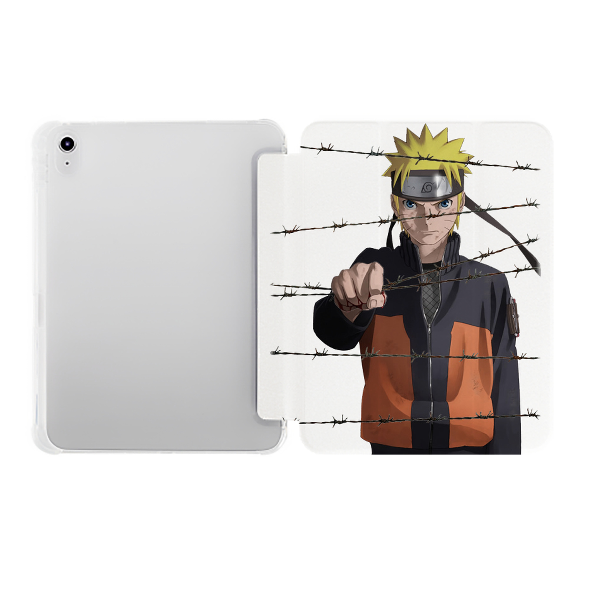 （画像用） NARUTO -ナルト- うずまき ナルト Uzumaki Naruto IPad ケース ペン収納付き 三つ折りスタンド PUレザー×シリコン 対応機種9.5/10.5/10.9インチ